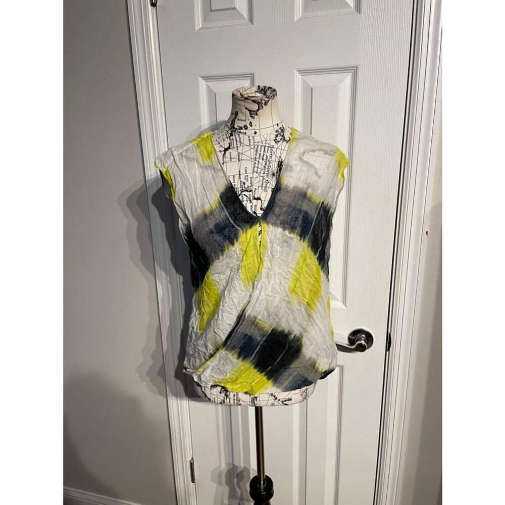 Bailey 44 Keyhole DYE Ombre Hipster Vibrant Coastal Hippy tank cami top L black